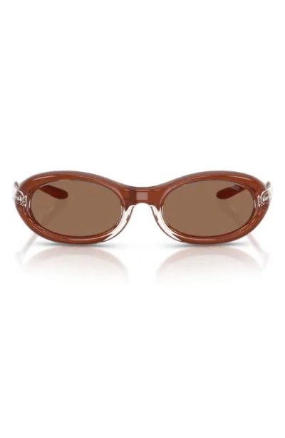 Diesel ® Dl3011u 51mm Oval Sunglasses In Brown