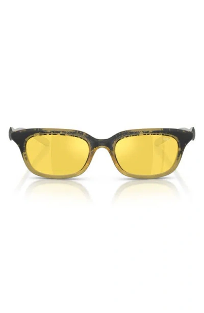 Diesel ® Dl3013u 50mm Mirrored Square Sunglasses In Yellow