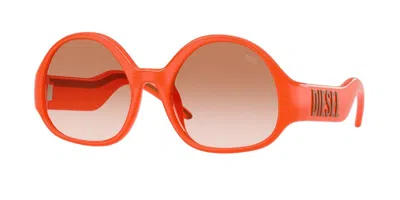 Diesel Dl3022u 206213 Women's Sunglasses Orange Size 55