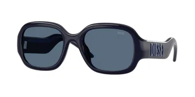 Diesel Dl3023u 205380 Men's Sunglasses Blue Size 53