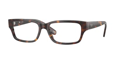 Diesel Dl4002f Asian Fit Men's Glasses, Tortoiseshell, Size 56 In Brown