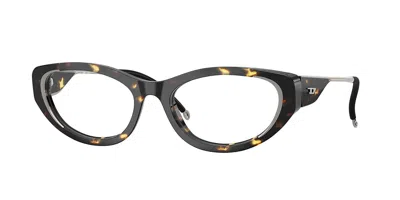 Diesel Dl4004f Asian Fit Women's Glasses, Tortoiseshell, Size 55 In Brown