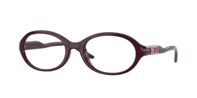 Diesel Dl6014u 2052 Women's Glasses Burgundy Size 53 - Free Lenses - Blue Light Block Available In Bordeaux