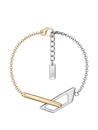 Diesel D-logo Chain Bracelets In Multi