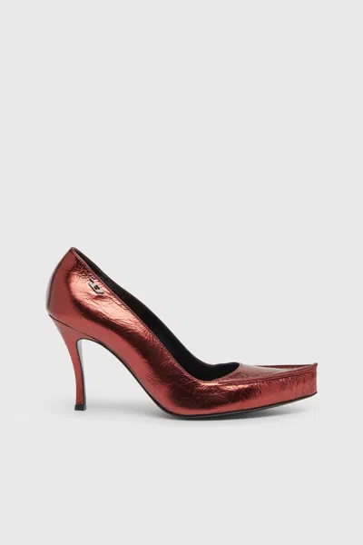 Diesel D-lucette-pumps In Mirror Leather In Multi