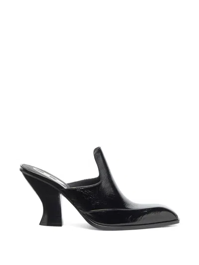 Diesel D-luffy-75 Squared-toe Mules In Black