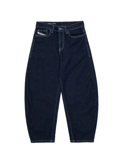 Diesel Kids' 디밀티 콘트라스트 스티치 진 In Blue