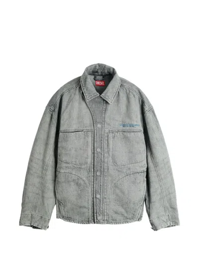 Diesel D-nethor-s1 Jacket In Gray