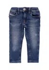 Diesel Dnim Jeans For Baby Boy With Logo In Blue
