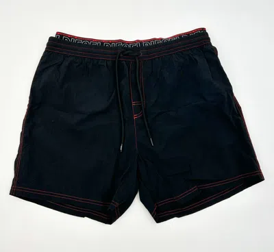 Diesel Dolphin Boxer Swim Shorts Bathing Suit In Black