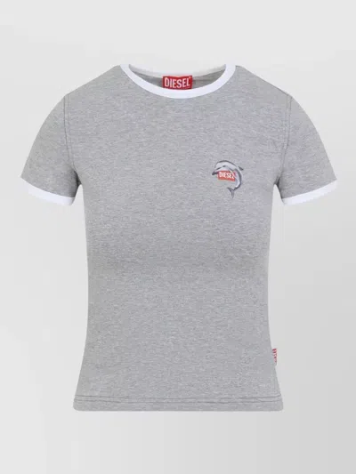 Diesel Dolphin Graphic Crew Neck Short Sleeve Tshirt In Gray