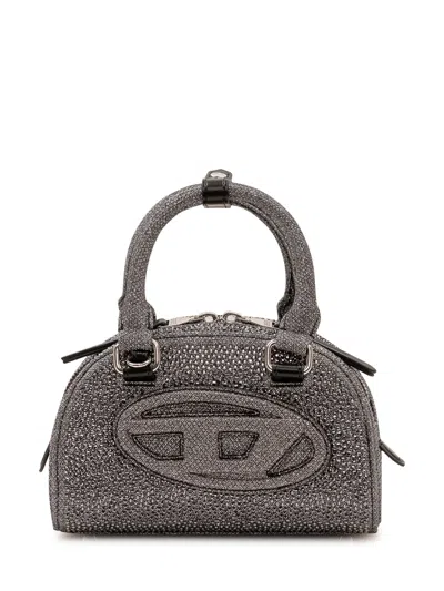 Diesel Dome-shape Shoulder Bag In Nero