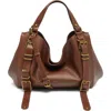 Diesel ® D-one Leather Top Handle Bag In Brown