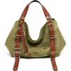Diesel ® D-one Leather Top Handle Bag In Olive/green