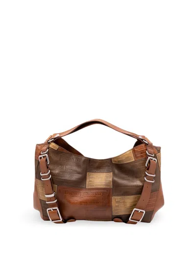 Diesel D-one Medium Handbag In Brown