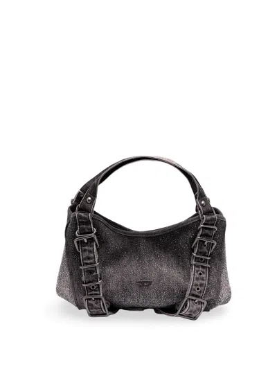 Diesel D-one Small Handbag In Black