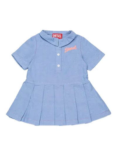 Diesel Babies' Doplyb Pleated Dress In Blue