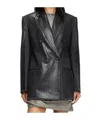 Diesel Double-breasted Blazer In Black