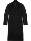 Diesel Double-breasted Tailored Coat In Black