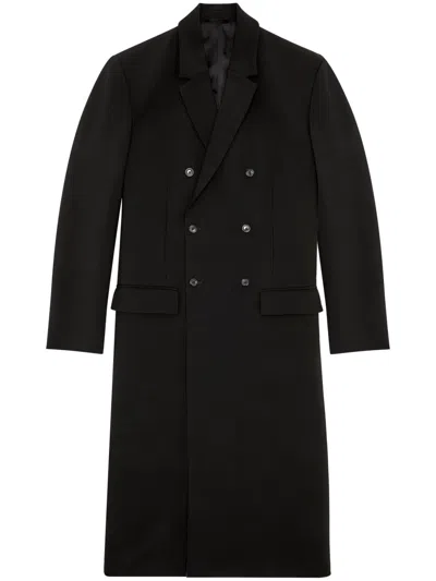 Diesel Double-breasted Tailored Coat In Black