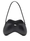 Diesel Double-d Curved Shoulder Bag In Black