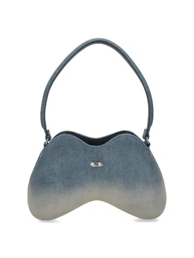 Diesel 'double-d' Denim Shoulder Bag In Blue