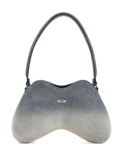 DIESEL DIESEL DOUBLE-D DENIM SHOULDER BAG