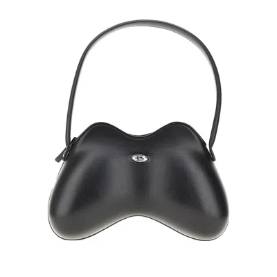 Diesel 'double-d' Faux Leather Shoulder Bag In Black