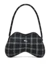 Diesel Double-d-shoulder Bag With Houndstooth Motif In Black