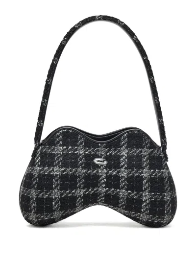 DIESEL DOUBLE-D HOUNDSTOOTH SHOULDER BAG