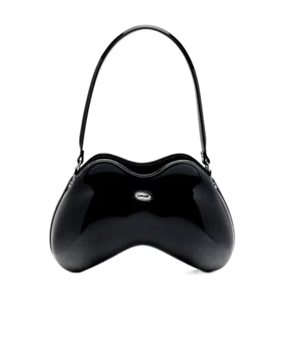 Diesel Double-d-rigid Bag In Bicolour Pu In Black