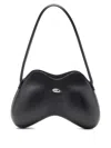 Diesel Double-d Curved Shoulder Bag In Black