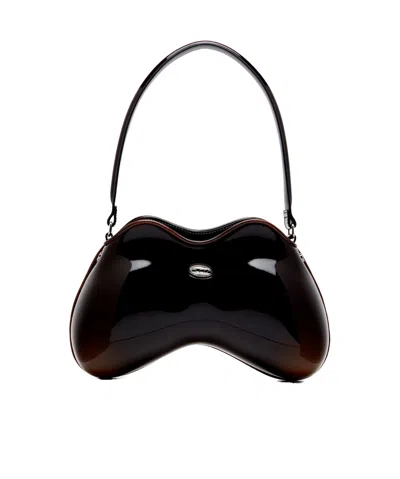 Diesel Double-d Shoulder Bag In Black