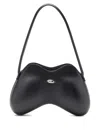 Diesel Double-d Curved Shoulder Bag In Black