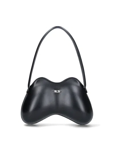 Diesel Double-d Shoulder Bag In Black