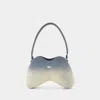 Diesel Double-d Shaped Denim Shoulder Bag In Blue