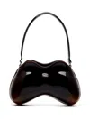 Diesel Curved Glossy Shoulder Bag Handle In Brown