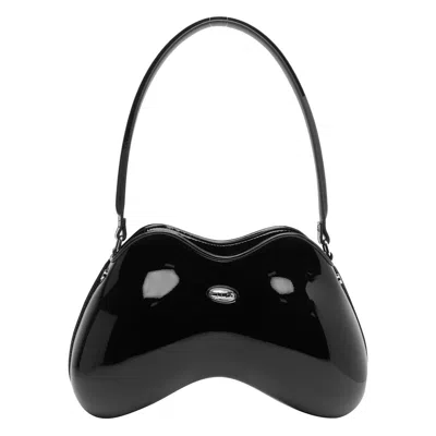 Diesel Double-d Shoulder Bag In Black