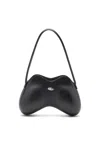 Diesel Double-d Curved Shoulder Bag In Black