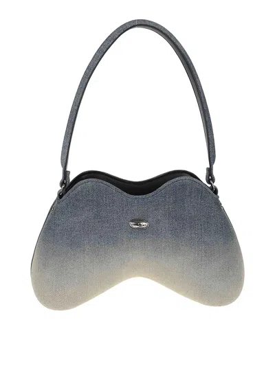 Diesel Shoulder Bag In Solarised Denim In Multi