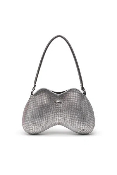 Diesel Double-d-shoulder Bag With All-over Crystals