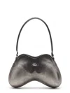 Diesel Double-d Shoulder Pu Shoulder Bag In Gray