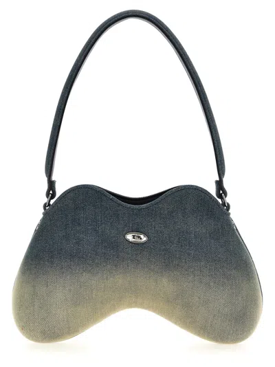 Diesel Women Double-d Denim Shoulder Bag In Multi