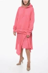 Diesel Double Fabbric D-roller Dress With Asymmetric Hem