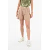 Diesel Double-pleat S-concias Shorts In Nude