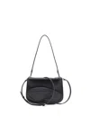 Diesel Double-pouch Shoulder Bag In Printed Leather In Black