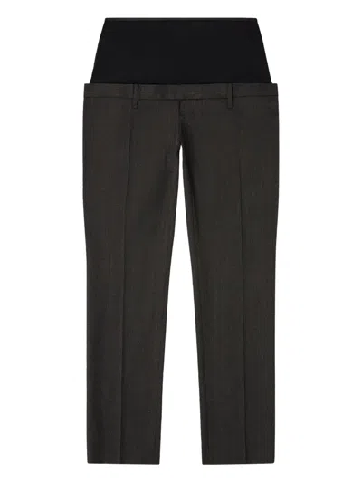 Diesel Wool Trousers With Stretch Waist In Black