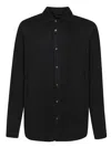 Diesel Black Shirt With D Logo On The Front In Lyocell Man In Black