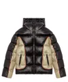 Diesel Mens 9xx W-ostend Hooded Shiny-ripstop Puffer Jacket In Black