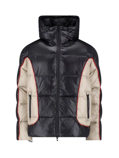 Diesel Hooded Water Resistant Modern Casual Coat In Black